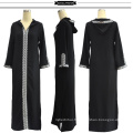 Maxi qualité polyester maxi taille femmes kimono musulman dubai abaya robe